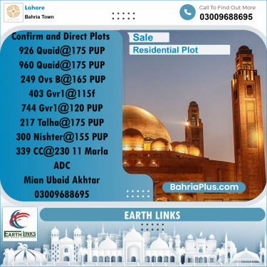 Residential Plot for Sale in Bahria Town, Lahore - (BP-254294)