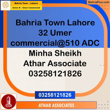 5 Marla Commercial Plot for Sale in Sector B - Umer Commercial -  Bahria Town, Lahore - (BP-254349)