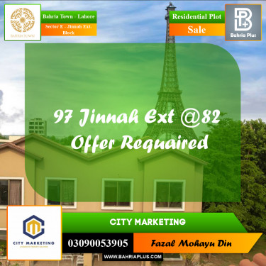 5 Marla Residential Plot for Sale in Sector E - Jinnah Ext. Block -  Bahria Town, Lahore - (BP-254371)