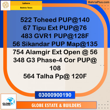 Residential Plot for Sale in Bahria Town, Lahore - (BP-254415)