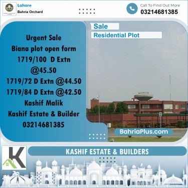 Residential Plot for Sale in Bahria Orchard, Lahore - (BP-254539)