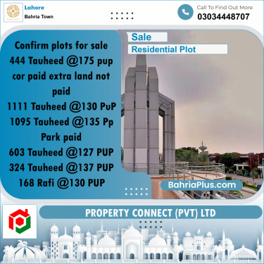 Residential Plot for Sale in Bahria Town, Lahore - (BP-254599)