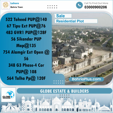 Residential Plot for Sale in Bahria Town, Lahore - (BP-254688)