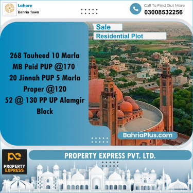 Residential Plot for Sale in Bahria Town, Lahore - (BP-254791)