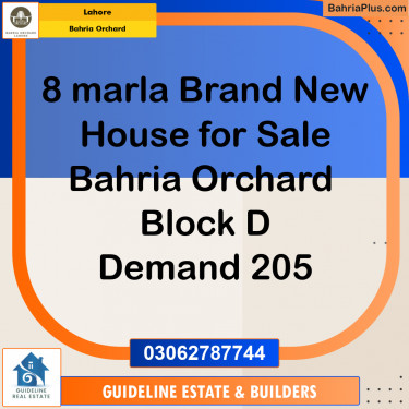 8 Marla Residential House for Sale in Bahria Orchard, Lahore - (BP-254799)