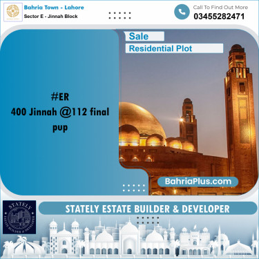 5 Marla Residential Plot for Sale in Sector E - Jinnah Block -  Bahria Town, Lahore - (BP-254804)