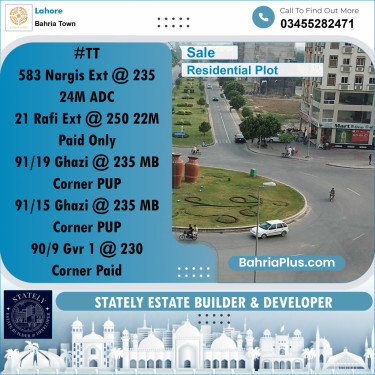 Residential Plot for Sale in Bahria Town, Lahore - (BP-254901)