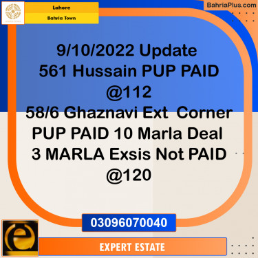 10 Marla Residential Plot for Sale in Bahria Town, Lahore - (BP-255020)