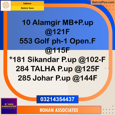 10 Marla Residential Plot for Sale in Bahria Town, Lahore - (BP-255041)