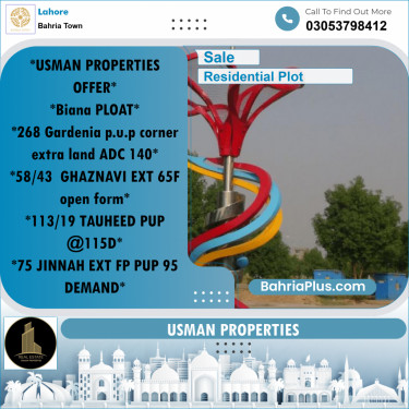 Residential Plot for Sale in Bahria Town, Lahore - (BP-255136)