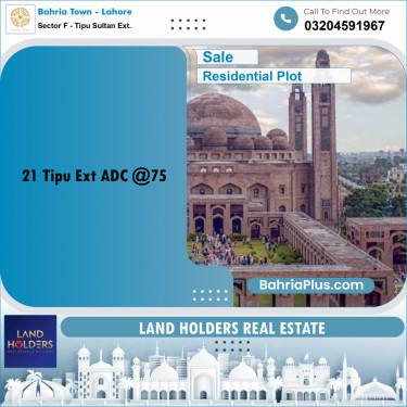 5 Marla Residential Plot for Sale in Sector F - Tipu Sultan Ext. -  Bahria Town, Lahore - (BP-255201)