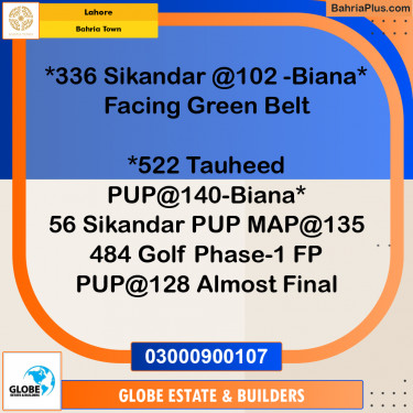 Residential Plot for Sale in Bahria Town, Lahore - (BP-255228)