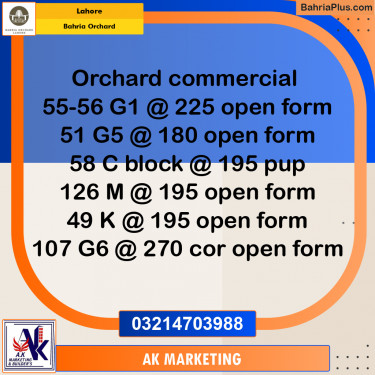 Commercial Plot for Sale in Bahria Orchard, Lahore - (BP-255305)