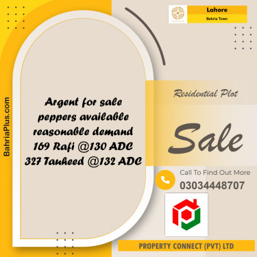 Residential Plot for Sale in Bahria Town, Lahore - (BP-255339)