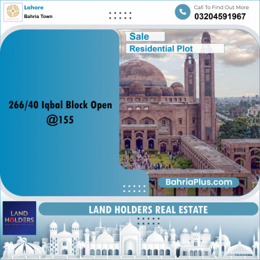 Residential Plot for Sale in Bahria Town, Lahore - (BP-255364)