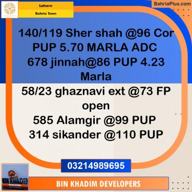 Residential Plot for Sale in Bahria Town, Lahore - (BP-255387)