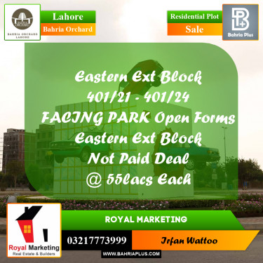 Residential Plot for Sale in Bahria Orchard, Lahore - (BP-255392)
