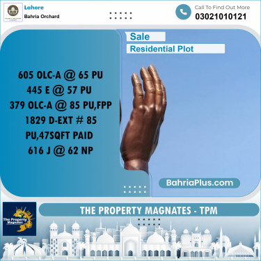 Residential Plot for Sale in Bahria Orchard, Lahore - (BP-255397)