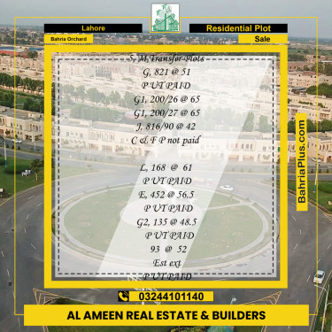 Residential Plot for Sale in Bahria Orchard, Lahore - (BP-255507)