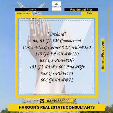 Residential Plot for Sale in Bahria Orchard, Lahore - (BP-255520)