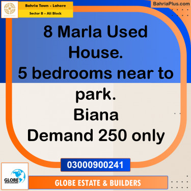 8 Marla Residential House for Sale in Sector B - Ali Block -  Bahria Town, Lahore - (BP-255545)