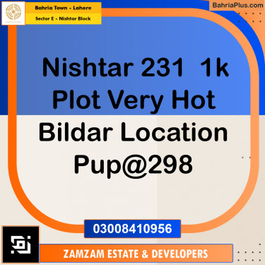 1 Kanal Residential Plot for Sale in Sector E - Nishtar Block -  Bahria Town, Lahore - (BP-255626)