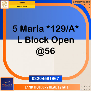 Residential Plot for Sale in Bahria Town, Lahore - (BP-255673)