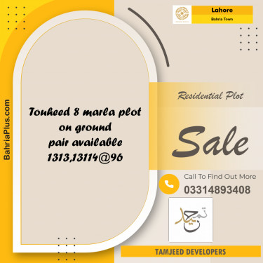 Residential Plot for Sale in Bahria Town, Lahore - (BP-255715)