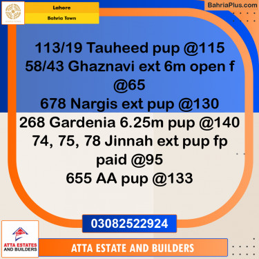 Residential Plot for Sale in Bahria Town, Lahore - (BP-255729)