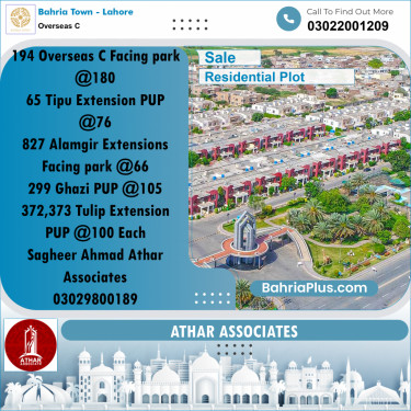 10 Marla Residential Plot for Sale in Overseas C -  Bahria Town, Lahore - (BP-255737)
