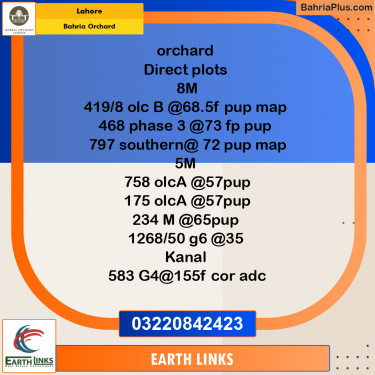 Residential Plot for Sale in Bahria Orchard, Lahore - (BP-255804)