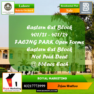 Residential Plot for Sale in Bahria Orchard, Lahore - (BP-255813)