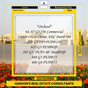 Residential Plot for Sale in Bahria Orchard, Lahore - (BP-255922)