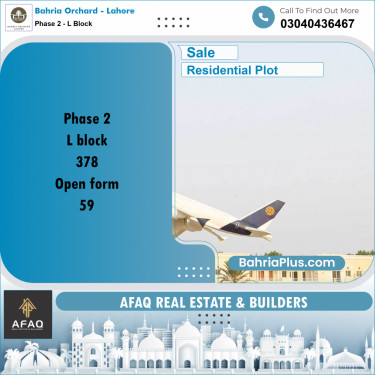 5 Marla Residential Plot for Sale in Phase 2 - L Block -  Bahria Orchard, Lahore - (BP-256027)