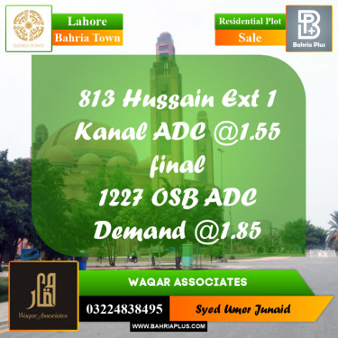 Residential Plot for Sale in Bahria Town, Lahore - (BP-256050)