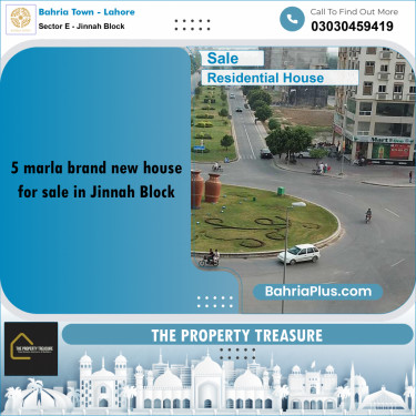 5 Marla Residential House for Sale in Sector E - Jinnah Block -  Bahria Town, Lahore - (BP-256053)