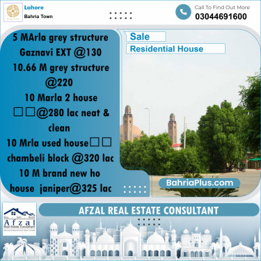 Residential House for Sale in Bahria Town, Lahore - (BP-256083)