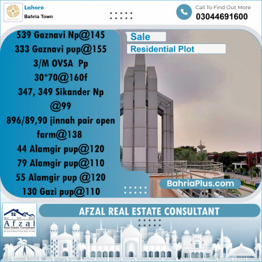 Residential Plot for Sale in Bahria Town, Lahore - (BP-256089)