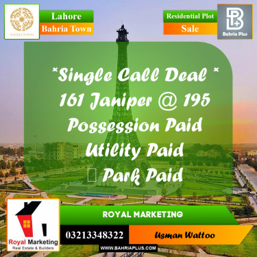 Residential Plot for Sale in Bahria Town, Lahore - (BP-256107)