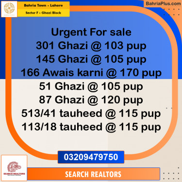 10 Marla Residential Plot for Sale in Sector F - Ghazi Block -  Bahria Town, Lahore - (BP-256112)