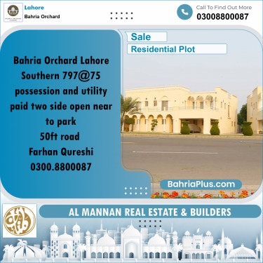 Residential Plot for Sale in Bahria Orchard, Lahore - (BP-256135)