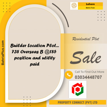 Residential Plot for Sale in Bahria Town, Lahore - (BP-256138)