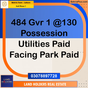 10 Marla Residential Plot for Sale in Golf Phase 1 -  Bahria Town, Lahore - (BP-256147)
