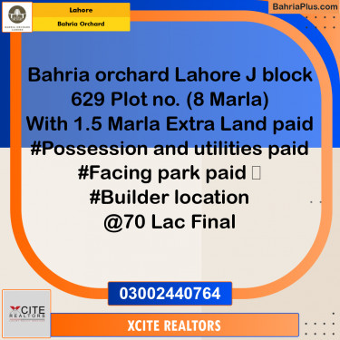 Residential Plot for Sale in Bahria Orchard, Lahore - (BP-256196)
