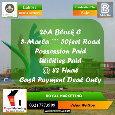 Residential Plot for Sale in Bahria Orchard, Lahore - (BP-256388)
