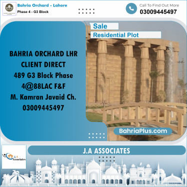 10 Marla Residential Plot for Sale in Phase 4 - G3 Block -  Bahria Orchard, Lahore - (BP-256422)