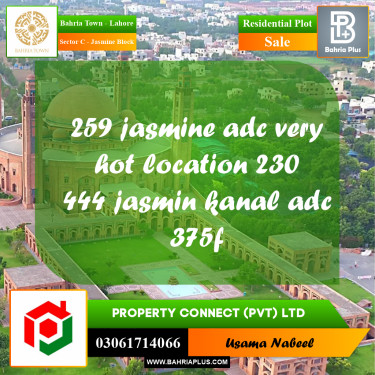 Residential Plot for Sale in Sector C - Jasmine Block -  Bahria Town, Lahore - (BP-256475)
