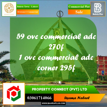 Commercial Plot for Sale in Overseas C Commercial -  Bahria Town, Lahore - (BP-256478)