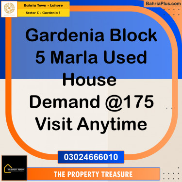 5 Marla Residential House for Sale in Sector C - Gardenia 1 -  Bahria Town, Lahore - (BP-256484)