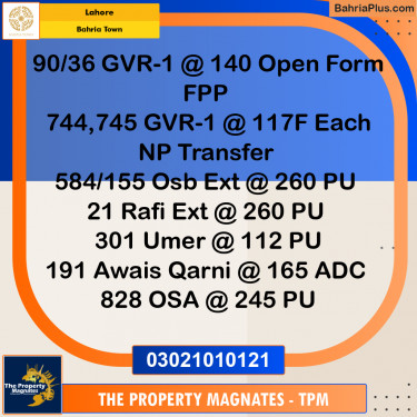Residential Plot for Sale in Bahria Town, Lahore - (BP-256586)